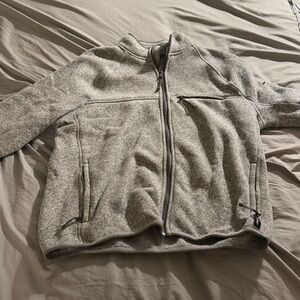 J. Crew Nordic Full Zip Jacket in Polartec Gray Fleece Men's Size Large